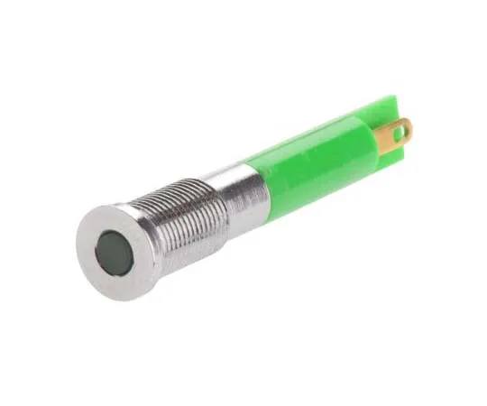 63-7708-38 RS PRO Green Indicator, 12 V dc, 6mm Mounting Hole Size, Solder Tab Termination, IP67 700-1564