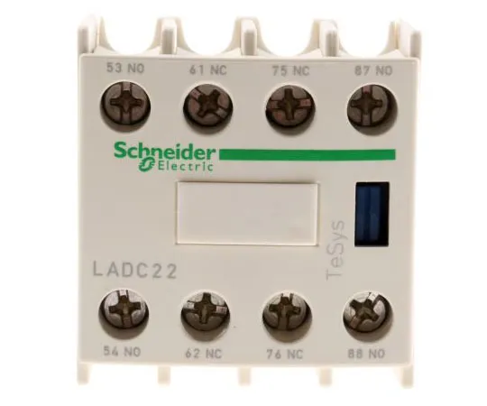 63-7630-97 Schneider Electric LADC, 2NO/2NC (4), Auxiliary Contact, Front Mount LADC22