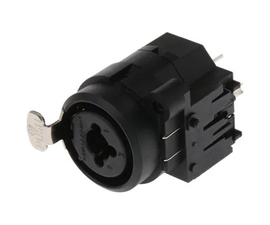 63-7550-59 Neutrik 3 Way Chassis Mount XLR Connector, Female, Gold over Nickel Plated Contacts, 50 V NCJ6FIS