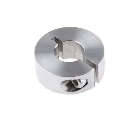 63-7702-58 Huco Collar One Piece Clamp Screw, Bore 10mm, OD 24mm, W 9mm, Stainless Steel 46102010