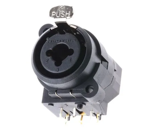 63-7562-41 Neutrik 3 Way Right Angle Through Hole XLR Connector, Female, Gold over Nickel Plated Contacts, 50 V NCJ6FIH