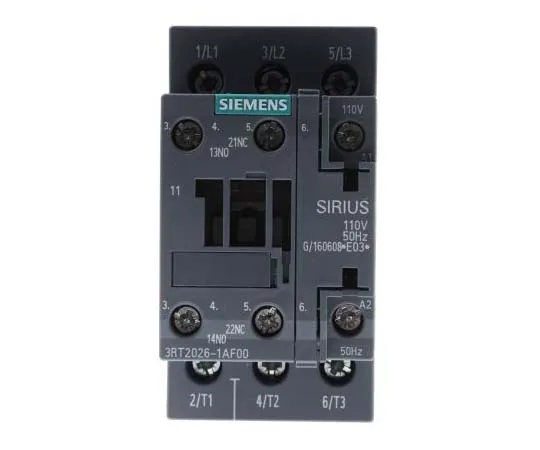 63-7721-71 Siemens 3 Pole Contactor, 25 A, 110 V ac Coil, SIRIUS Innovation, 3NO, 11 kW 3RT2026-1AF00