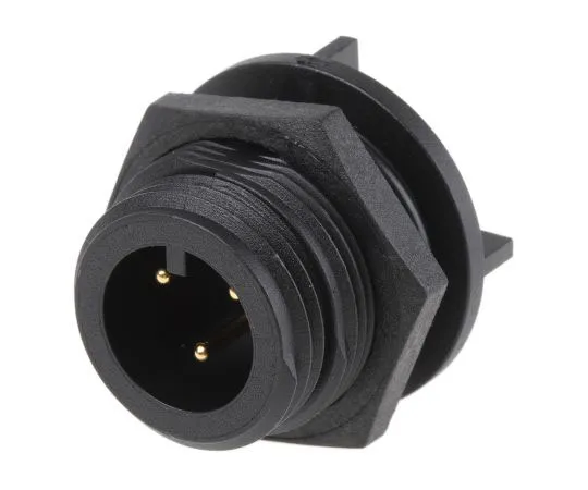 63-7634-24 Bulgin Buccaneer 400 Series Panel Mount Connector, 3 contacts Plug PX0413/03P/PC
