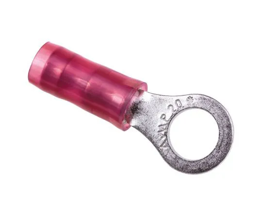 63-7666-96 TE Connectivity PIDG Series Insulated Crimp Ring Terminal, M5 Stud Size, 0.26mm² to 1.65mm² Wire Size, Red 2-36153-4