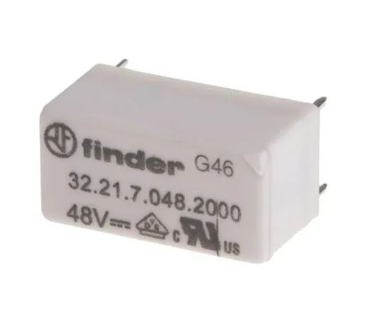 63-7584-34 Finder32 Series SPDT Non-Latching Relay PCB Mount, 48V dc Coil, 6A 32.21.7.048.2000