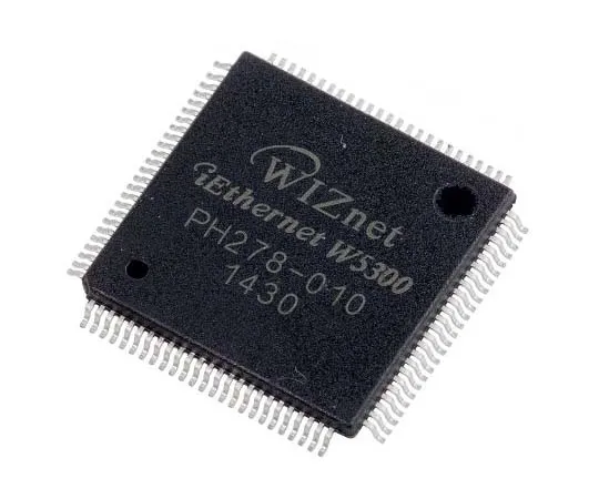 63-7706-78 WIZnet Inc W5300, Ethernet Controller, 10 Mbps, 100 Mbps, 3.3 V, 100-Pin LQFP W5300