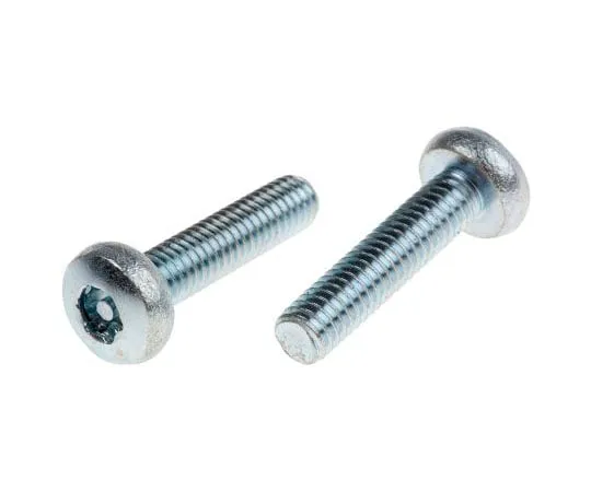 63-7574-06 Bright Zinc Plated Pan Steel Tamper Proof Security Screw, M6 x 25mm 482-8414