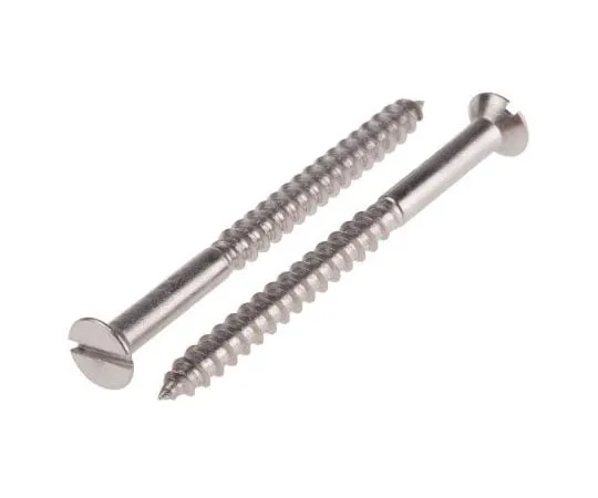 63-7575-78 Slot Countersunk Stainless Steel Wood Screw, A2 304, 4mm Thread, 50mm Length 483-2902