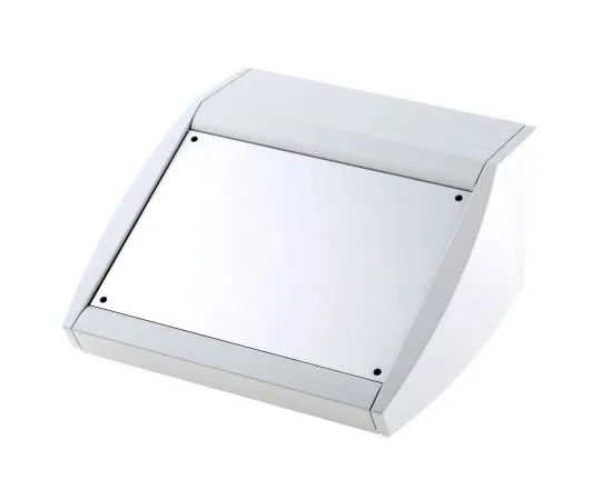 63-7586-40 METCASE Unidesk, Sloped Front, Aluminium, 200 x 200 x 21.6mm Desktop Enclosure, Grey M5320105RS