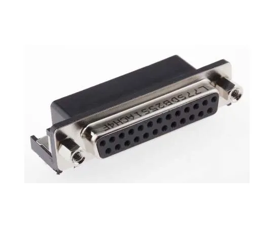 63-7699-36 Amphenol L77SD Series, 25 Way Right Angle Through Hole PCB D-sub Connector Socket, with 4-40 UNC Female Screwlocks, L77SDB25S1ACH4F