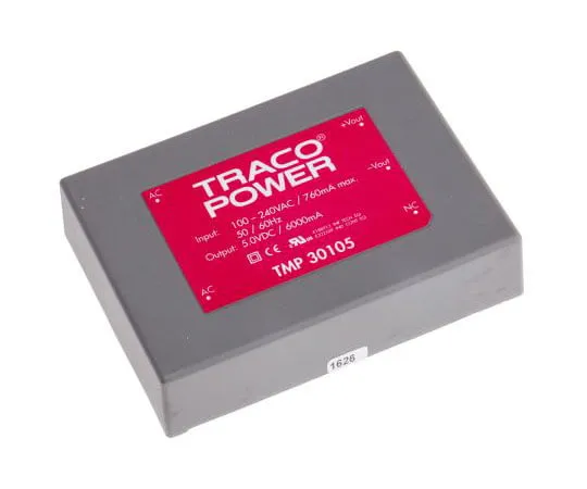 63-7654-65 TRACOPOWER 30W 1 Output Embedded Switch Mode Power Supply SMPS, 6A, 5V dc Encapsulated TMP 30105