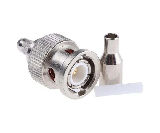 63-7741-61 Telegartner Straight 50Ω Cable Mount BNC Connector, Plug, Nickel, Crimp Termination, RG316/U J01000A0040