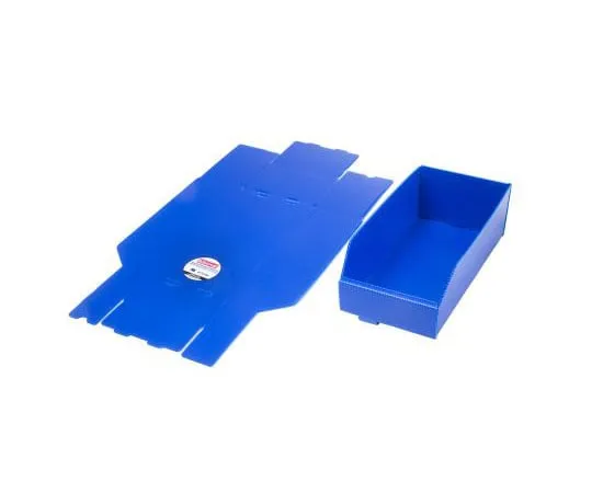 63-7639-30 RS PRO Blue PP Twinwall Storage Bin, 100mm x 150mm x 300mm 617-3198