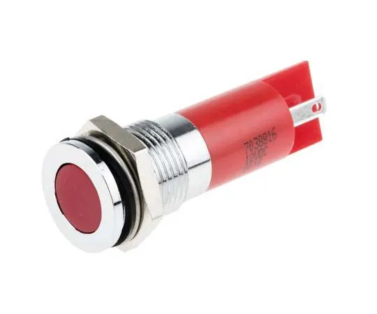 63-7717-57 RS PRO Red Indicator, 12 V dc, 14mm Mounting Hole Size, Solder Tab Termination, IP67 703-8816