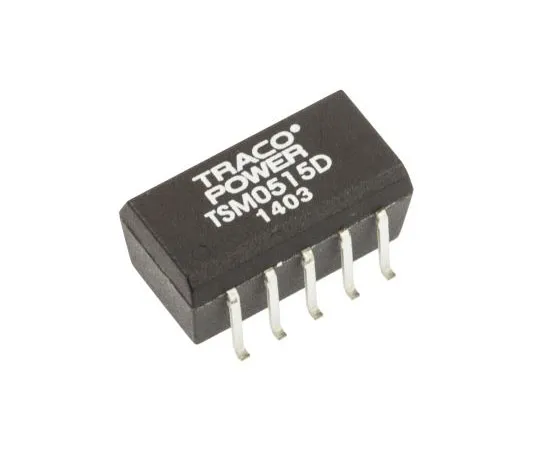 63-7599-47 TRACOPOWER TSM 1W Isolated DC-DC Converter Surface Mount, Voltage in 4.5 → 5.5 V dc, Voltage out ±15V dc TSM 0515D