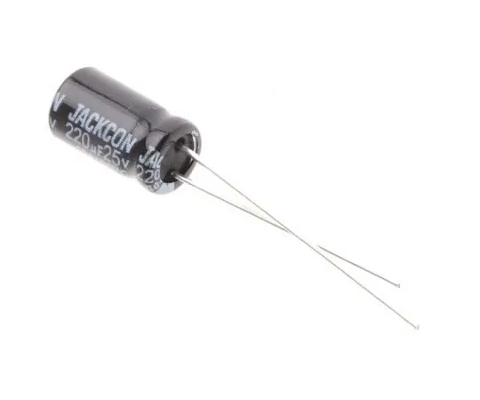 63-7736-77 RS PRO 220μF 25V dc Aluminium Electrolytic Capacitor, Through Hole 6 (Dia.) x 11mm +105°C 6mm 2.5mm 11mm 170-1193