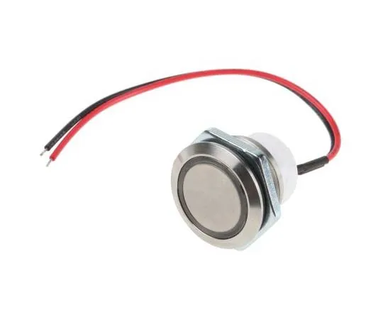 63-7714-55 ITW Single Pole Single Throw (SPST) Momentary Red LED Push Button Switch, IP67, 19.25 (Dia.)mm, Panel Mount 48M 112R