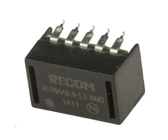 63-7723-42　Recom Switching Regulator, 6.5 → 18V dc Input, 5V dc Output, 1A　R-78AA5.0-1.0SMD