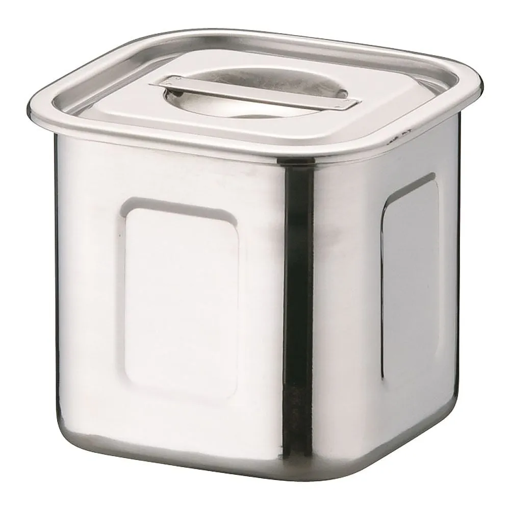 63-1249-28 HACCP18-8 Deep Square Kitchen Pot 8 cm AHS3801