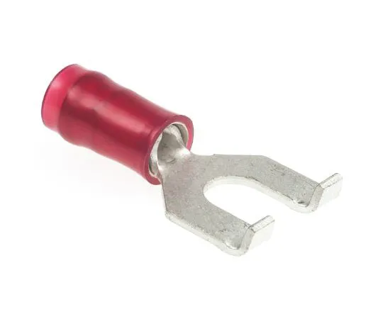 63-7666-97 TE Connectivity PIDG Series Insulated Crimp Spade Connector, 0.3mm² to 1.4mm², 22AWG to 16AWG, M4 Stud Size Nylon, Red 32498