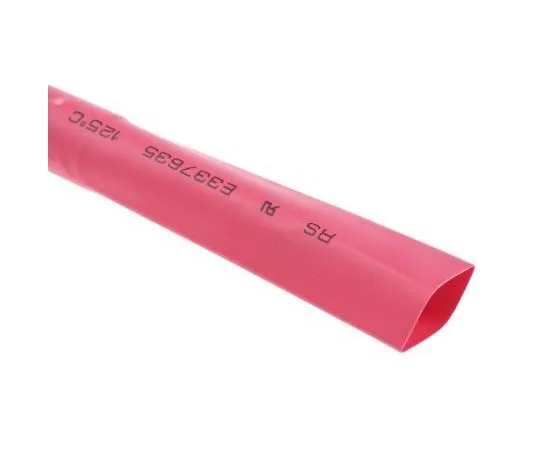 63-7710-16　RS Pro Red No Heat Shrink Tubing 25.4mm Sleeve Dia. x 3m Length 2:1 Ratio　700-4696