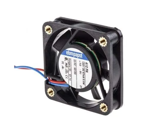 63-7711-40 ebm-papst 400F Series Axial Fan, 40 x 40 x 10mm, 9m³/h, 800mW, 12 V dc 412FH-RS0