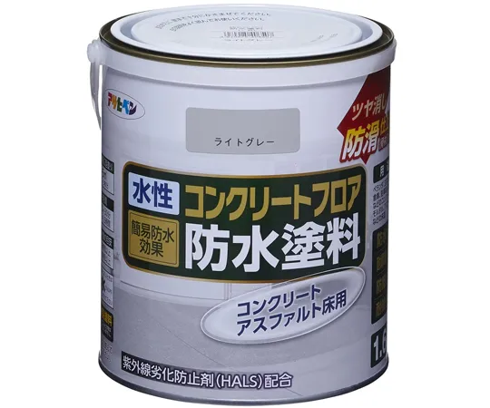 67-7120-87　Water-Based Concrete Floor Waterproof Paint 1.6 L Light Gray
