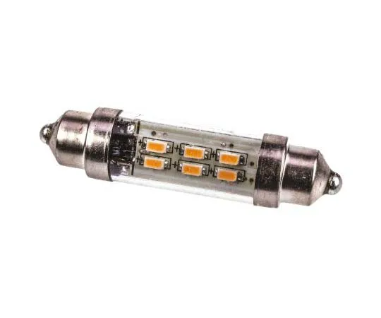 63-7720-69 LED Car Bulb 10.2 (dia) x 43 (h) mm 43 mm Warm White 12 → 24 V AC/DC 45 mA 10.2mm 40 lm LE-0909-14WW