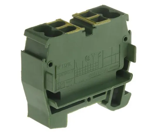63-7646-47 Entrelec 4 Way Earth Terminal Block, Clamp 26 → 12 AWG 1SNA290219R1200