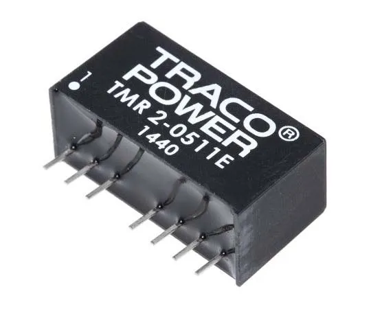 63-7724-49 TRACOPOWER TMR 2E 2W Isolated DC-DC Converter Through Hole, Voltage in 4.5 → 9 V dc, Voltage out 5V dc TMR 2-0511E