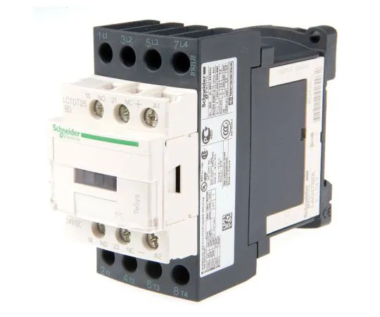 63-7631-25 Schneider Electric 4 Pole Contactor, 25 A, 24 V dc Coil, TeSys D, 4NO LC1DT25BD