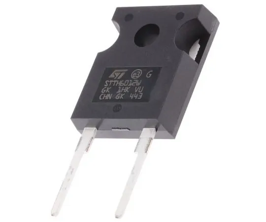 63-7693-61 STMicroelectronics 1200V 60A, Silicon Junction Diode, 2-Pin DO-247 STTH6012W STTH6012W
