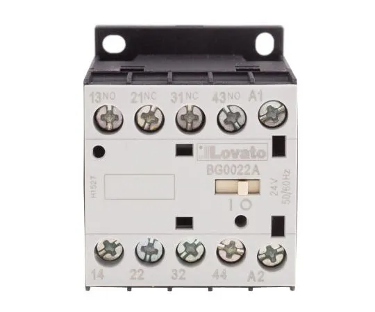 63-7690-88 Lovato 4 Pole Contactor, 10 A, 24 V ac Coil, Orange, 2NO/2NC 11BG0022A024