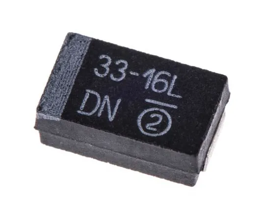 63-7690-34 Vishay Tantalum Capacitor 33μF 16V dc MnO2 Solid ±10% Tolerance 293D Series 293D336X9016D2TE3