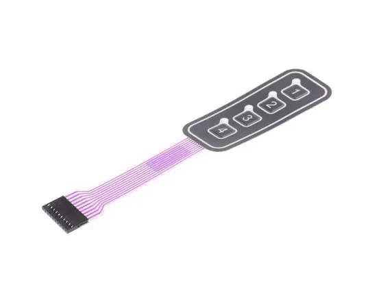 63-7702-77 Apem 4 Key Illuminated Membrane Keypad AC3559ILL