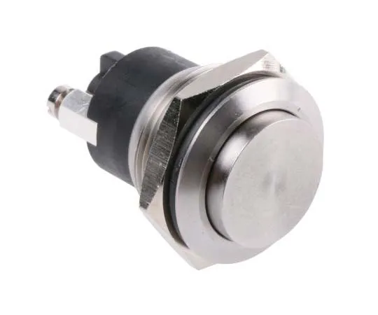 63-7730-22　Bulgin Single Pole Single Throw (SPST) Momentary Push Button Switch, IP68, 19.2 (Dia.)mm, Panel Mount, 50V ac/dc　MP0037/2