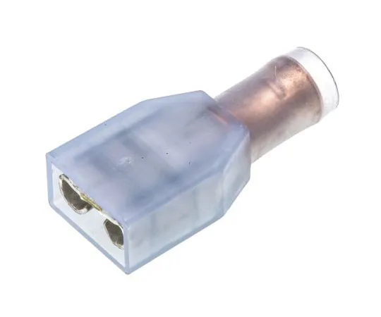 63-7681-61 TE Connectivity PIDG FASTON .250 Series Blue Insulated Crimp Receptacle, 6.35 x 0.81mm, 1mm² to 2mm², 17AWG to 14AWG, 735159