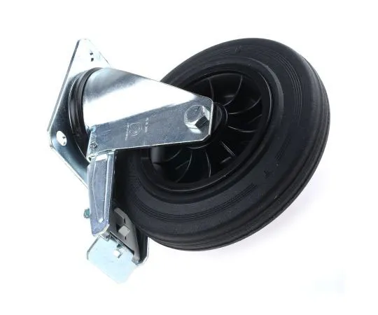 63-7664-37 LAG Braked Swivel Swivel Castor, 205kg Load Capacity, 200mm Wheel Diameter 13936 FR