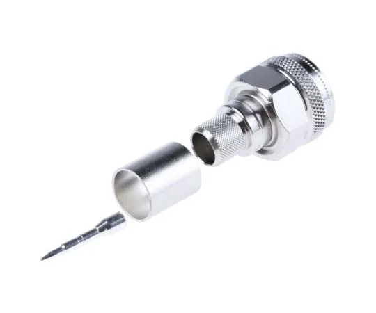 63-7741-88 Telegartner 50Ω Straight Cable Mount N Type Connector, Plug, Crimp Termination, 0 → 11GHz, 2.7/7.25, LMR400 J01020A0127