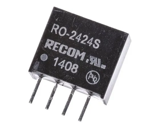 63-7673-40 Recom RO 1W Isolated DC-DC Converter Through Hole, Voltage in 21.6 → 26.4 V dc, Voltage out 24V dc RO-2424S