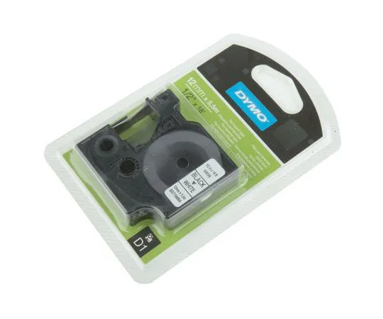 63-7551-11 Dymo Black on White Label Printer Tape, 12 mm Width, 5.5 m Length S0718060