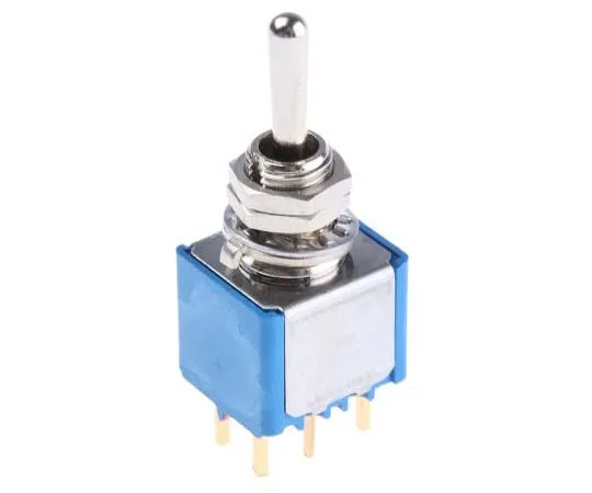 63-7700-11　APEM Double Pole Single Throw (DPST) Toggle Switch, On-Off-On, PCB　5249CDB