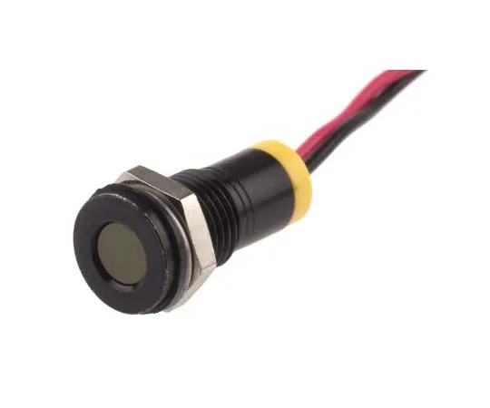 63-7708-96 RS PRO Yellow Indicator, 2 V dc, 8mm Mounting Hole Size, Lead Wires Termination, IP67 700-1971
