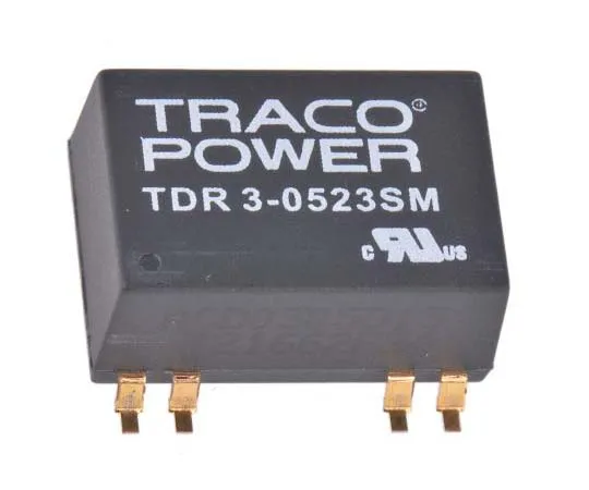 63-7724-83 TRACOPOWER TDR 3SM 3W Isolated DC-DC Converter Surface Mount, Voltage in 4.5 → 9 V dc, Voltage out ±15V dc TDR 3-0523SM