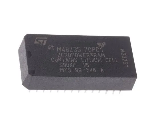 63-8013-11　STMicroelectronics M48Z35-70PC1 NVRAM, 256kbit, 5ns, 5V 28-Pin PCDIP　M48Z35-70PC1