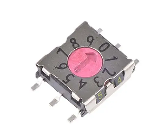 63-7820-08　Hartmann, 10 Position, BCD Rotary Switch, 100 mA @ 42 V, Surface Mount　P25SMT101