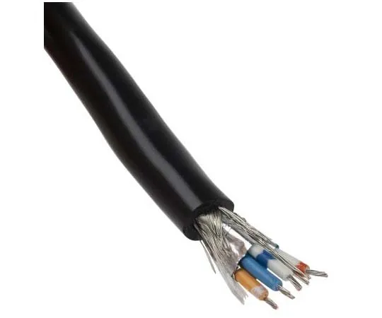 63-7797-80　Alpha Wire 2 Pair Foil and Braid Multipair Industrial Cable 0.456 mm²(CE, CSA, UL) Black 30m Alpha Essentials Series　6455 BK005