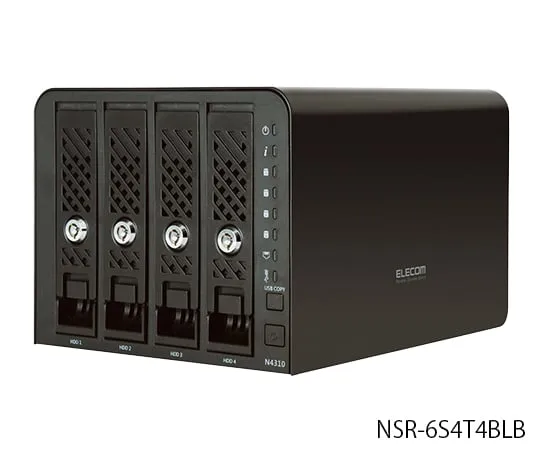3-3334-01　［Discontinued］Network Hard Disk 4 Drive NAS 4 TB　NSR-6S4T4BLB