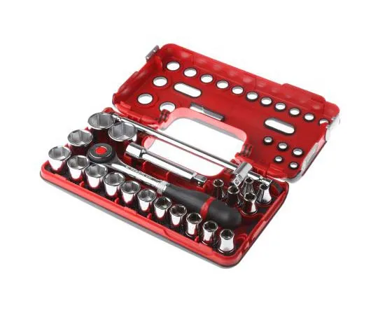 63-7820-17　Facom 22 piece Ratchet Bit Set 8; 9; 10; 11; 12; 13; 14; 15; 16; 17; 18; 19; 21; 22; 23; 24; 26; 27; 28; 29; 30; 32 mm　S.360DBOX4PB