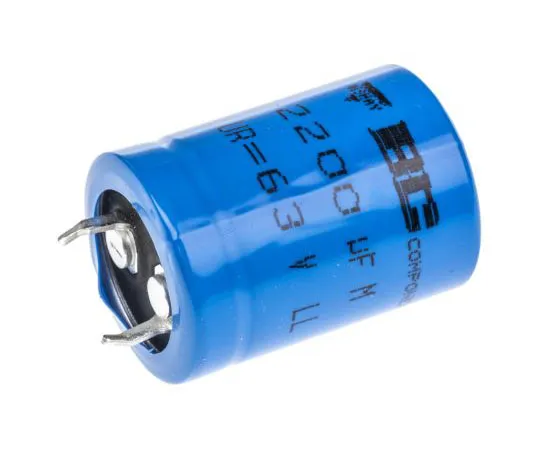 63-8054-19　Vishay 2200μF 63V dc Aluminium Electrolytic Capacitor, Through Hole 22 (Dia.) x 32mm +105°C 22mm 10mm　MAL209018222E3